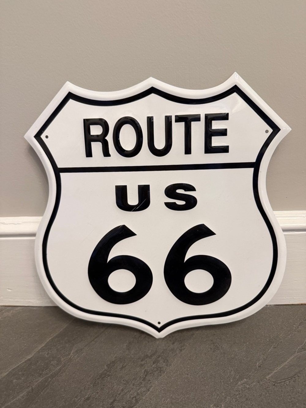 Route 66 Metal Wall Sign | Vintage Style Americana Decor